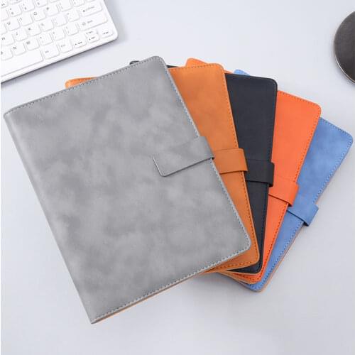 RuiZe Hard Cover A5 Leather Notebook Agenda Organzer 2021 2022 Ring Binder Planner Office School Note Book Notepad Stationery