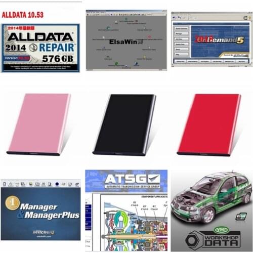 Hot Alldata V10.53 OD5 all data mi..ll on d..nd 2015 atsg elsawin heavt truck 1tb hdd usb3.0 for car/trucks auto repair software