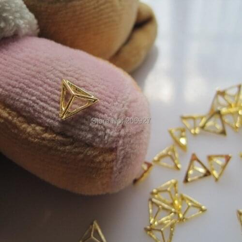 MD-609 10pcs Fancy Gold pyrometric cone Deco Metal Charms Metal Deco Charms Nail Art