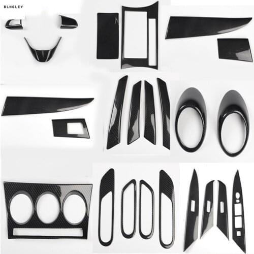 Free shipping 1lot Car stichers ABS Carbon fiber grain Interior decoration cover for 2010-2013 Mazda 3 car accessories