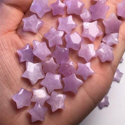 Natural Stone Kunzite Jasper Star Pendant Crystal Reiki Healing Fashion Jewelry Gift For Women