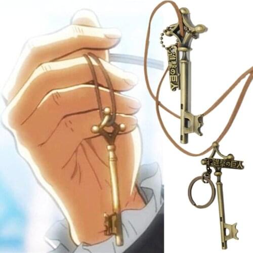 Attack on Titan Eren Jaeger Eren Password Cosplay Pendant Necklace Shingeki no Kyojin Rope Chain Necklace White Enamel Keychain