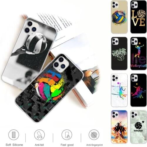 Hot Volleyball Sprot Transparent Mobile Phone Cover For IPhone 12 11 Pro Max Xs X Xr 7 8 6 6s Plus 5 5s Se 2020 Clear Case