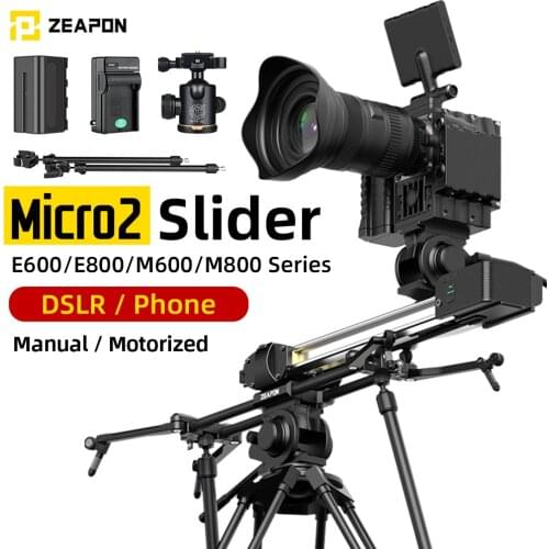 Zeapon Micro 2 E600 E800 M600 M800 DSLR Camera Rail Slider Ultra Silent Motorized Double Distance Track Slider for Camera