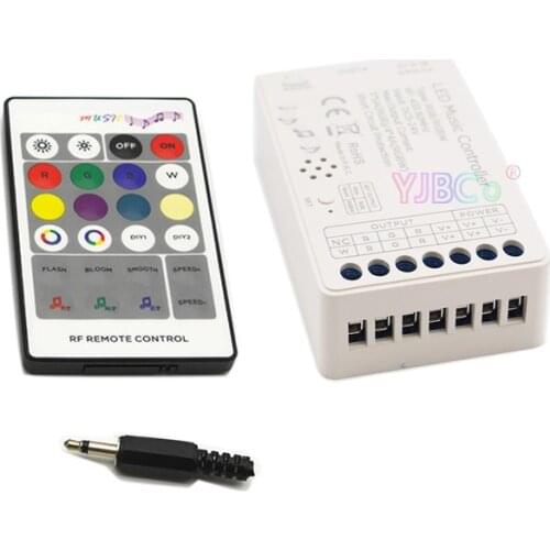 24Keys New 2 in 1 Music LED Controller RGB/RGBW LED Strip dimmer DC5~24V RF Remote Control For SMD 5050 2835 RGB/RGBW Lamp Tape