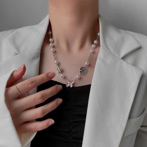 SOHOT Punk Trendy Titanium Steel Star Cactus Angel Butterfly Spider Pearl Heart Pendant Necklace Unisex Jewelry Drop Shipping