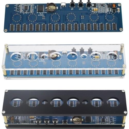 STM8S005 IN14 DC 5V 1A Control Nixie Tube RGB LED Digital Clock Module Kit DIY PCBA Circuit Board Accessories with Shell