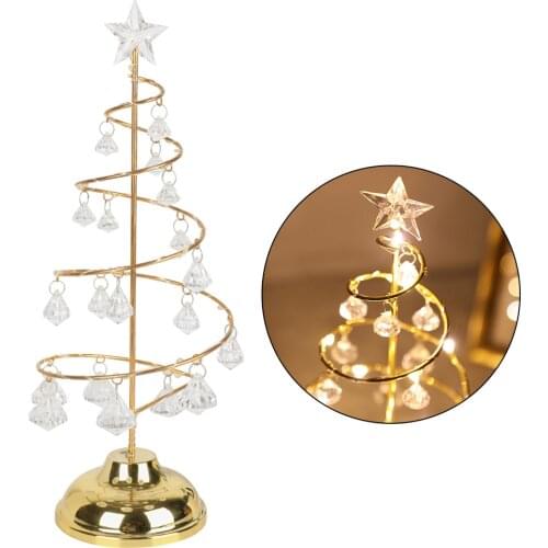 LED Christmas Tree Desk Lamp Battery Power Night Lamp Home Bedroom Decoration Light Christmas New Year Present For Children