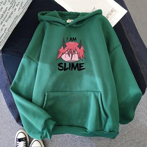 Tensei Shitara Slime Datta Ken Hoodies Japan Women Pullover Streetwear Harajuku Hoody For Men Fashion Punk Sweatshirt Tops Green