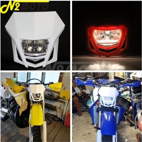 White Motorcycle Universal Headlight 12V 35W Headlight Lamp Fairing For Yamaha Honda WRF450 TTR230 XR CRF 150 230 250 450