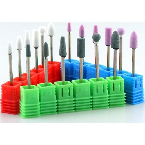 1pcs Corundum Milling Cutter Ceramic Stones Nail Drill Electric Manicure Bits Nail Tools Accessories