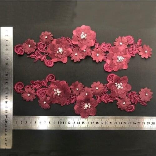 10 Pair Exquisite Lace Applique Embellishment Flower Wedding Fabric For Costume Dress Decor Sewing Applique Crafts Venise