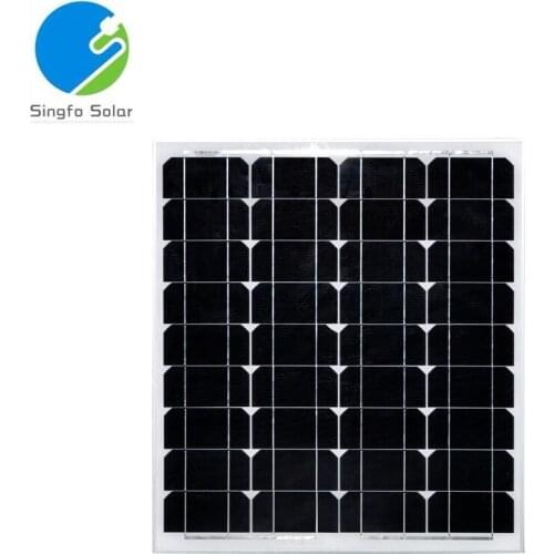 2 Pcs TUV Solar Panel 18v 50W Monocrstalline 12v Solar Battery Charger Solar Street Light Solar Home System Motorhome Car