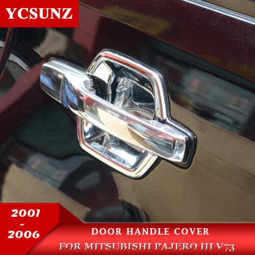 2001-2006 chrome door handle bowl For Mitsubishi Pajero III Gelandewagen Offen Canvas Top V6 V73 2001 2002 2003 2004 2005 2006