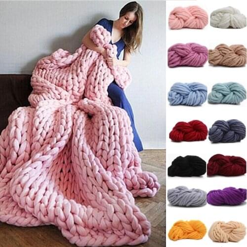 250g Fashion Super Bulky DIY Hand Knitting Blanket Hats Sweater Warm Giant Thick Yarn Crochet Fabric Sewing Accessories