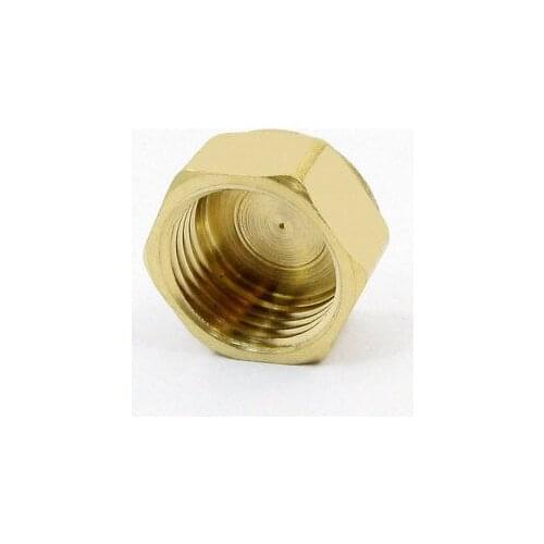 1/2" Female Threaded Dia Metal Hex Head Pipe Connector Cap Fitting 3pcs