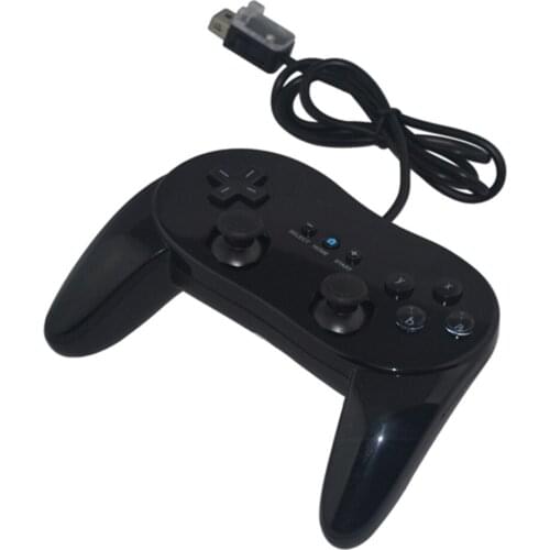 50PCS a lot Dual Analog For Nintendo Wii Classic Wired Game Controller Gaming Remote Pro Gamepad Shock Joystick/Joypad Black