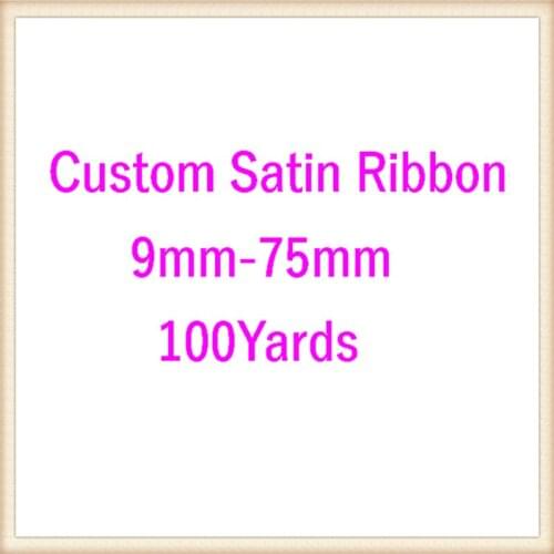 9mm-75mm Customized Printed Satin Ribbon/Fold Over Elastic Ribbon DIY Hand Made Hair Bows Wedding Decoration 38mm 25mm 22mm 16mm