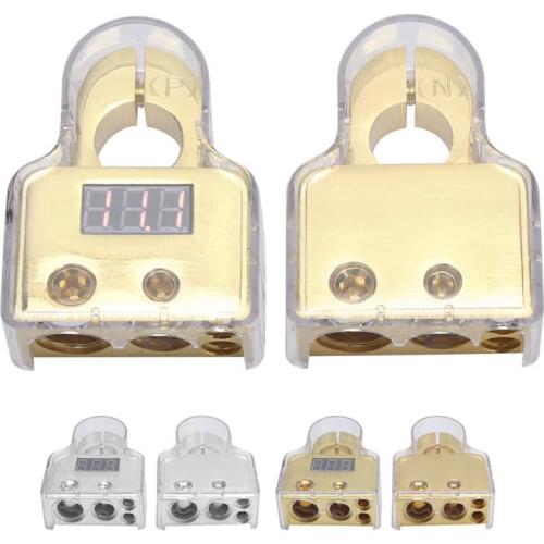 Auto connectors terminals battery terminals Car Battery Terminal Connectors Kit with Digital Voltmeter Display Stardand
