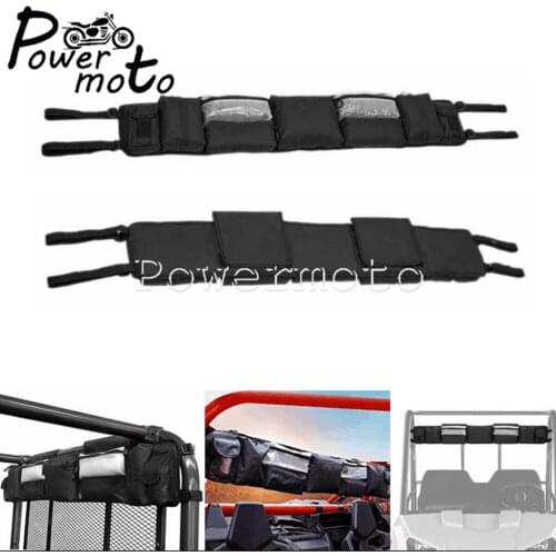 Large Black UTV Roll Cage Organizer Case Gear Bags Storage Bag Tools for Polaris Ranger RZR Yamaha YXZ Outdoor Hiking Camping