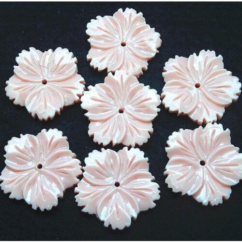 12pcs pink clay beads flower pendants for women bracelets making size 30mm hot selling beads accessories findings