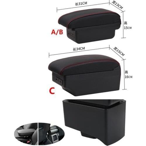 For Volkswagen VW Polo Sedan 2011-2012 Central Auto Car Armrest Box Modification Accessories USB Charging