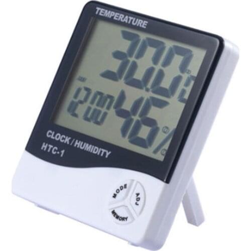 Digital Temperature Humidity Meter Indoor Home Office Alarm Clock Hygrometer