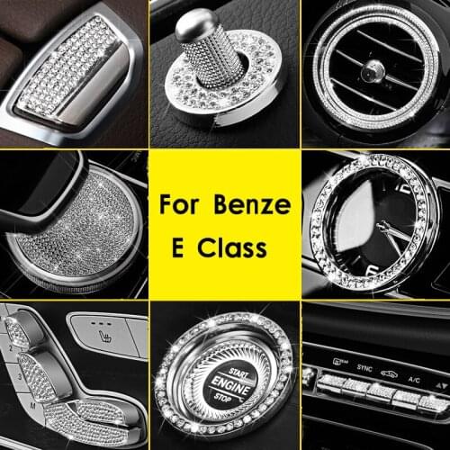 For Mercedes Benz E Class w213 Clock Ring Seat Adjust Button Cover Air Outlet Cover Trim Diamond Interior Accessories