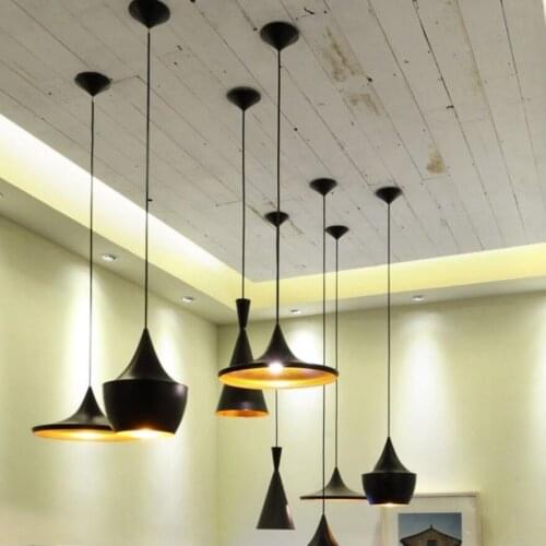 European Retro chandelier led lamps living room Black iron chandeliers E27 led lustre light minimalist 3PCS a group of LED lamps