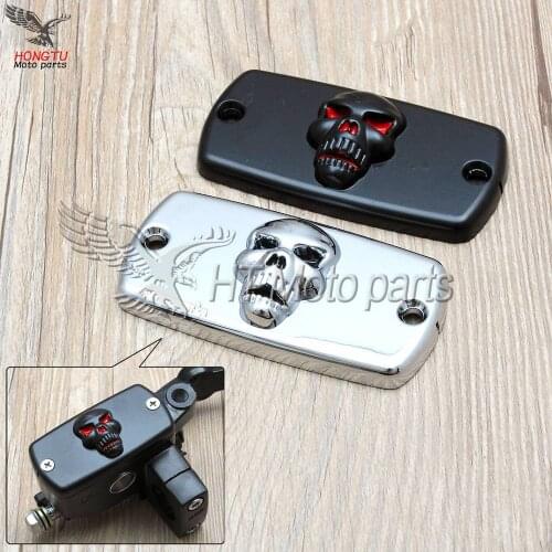 Motorcycle skull Logo Clutch brake master cylinder cover cap For Honda Steed 400 600 Shadow 400 750 Magna 250 750 turtle King