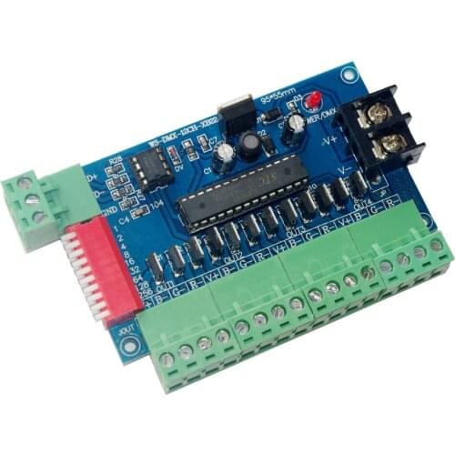 Easy 12 channel DMX512 RGB controller 4groups RGB 12CH DMX512 decoder DC5-24V input each channel max 3A
