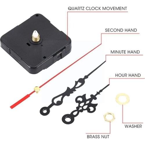 Quartz Clock Movement Scan Replacement Quartz Clock Movement DIY Repair Accesso Hands Parts Mechanism Pendulum Kit Tool Of N8W0