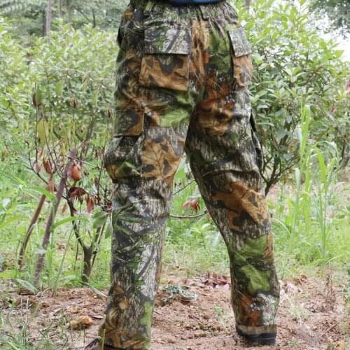 Mens Military Tactical Pants Bionic Wargame Ghillie Suit Trousers Man Outdoor Airsoft Army Camouflage Fishing Hunting Clothes