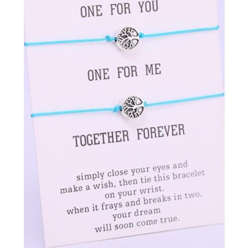 A Set-Tree Best Friends Star Heart Bracelets Couple Mother Daughters Women Men Boy Girl Fashion Jewelry Christmas Gift