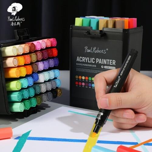 Paul Rubens Paint Markers Set Acrylic Manga Pens for Art Supplies School Accessories Drawing Scrapbooking for Artist