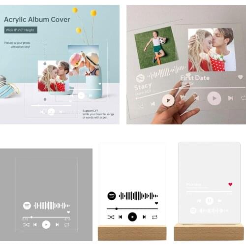 Desktop Personalized Acrylic Song Cover Photo Album Plaque Valentines Day