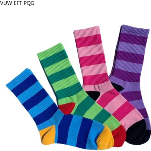 Socks Men Women In The Tube European and American Street Ins Trend Stripes Hip Hop College Style Four Colors