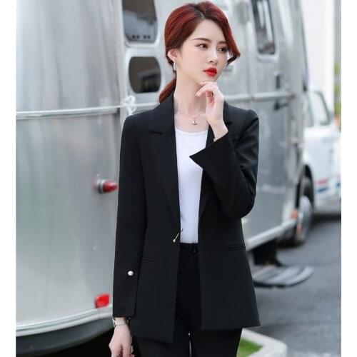 New Arrival Fashion Ladies Black Blazer Women Coat and Jacket Elegant Work Office Uniform Styles OL