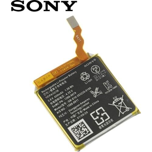 Original Replacement Smart Watch Battery GB-S10-353235-0100 For SONY GB-S10 SmartWatch 3 SW3 SWR50 3SAS S10 420mAh