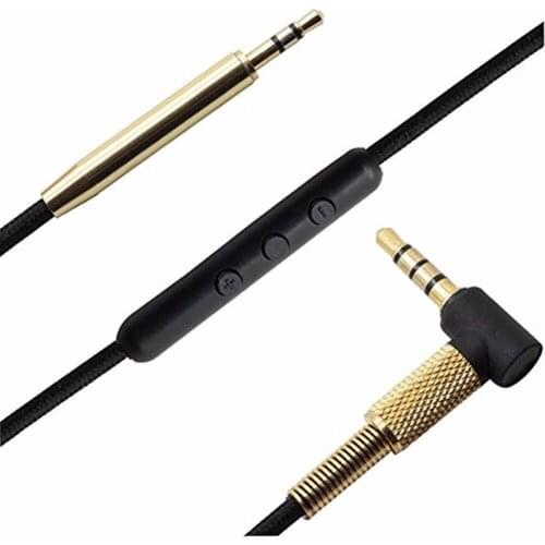 Silver Plated Copper Conductor, Silver Plated Headphone Cable with Mic Remote for Beoplay H2 H6 H7 H8 , Beats Studio 2.0/Solo 2