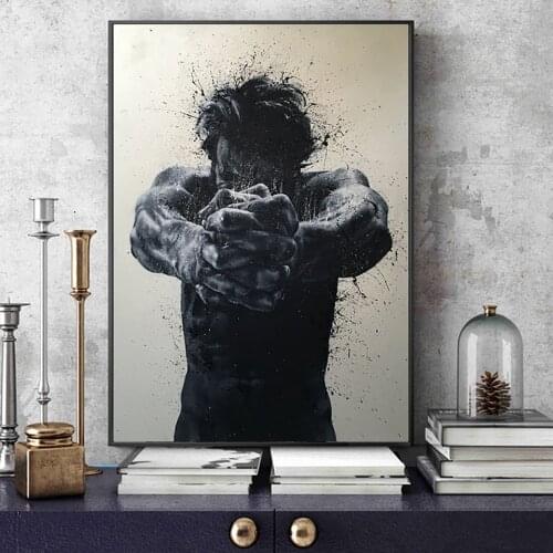 Poster HD Print Canvas Painting Abstract Gray Art Extreme Explosion Modern Living Room Home Decoration