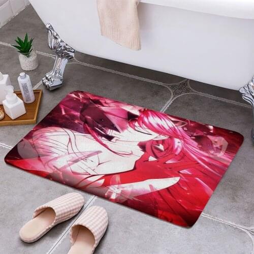 Elfen Lied Lucy Anti-slip Doormat Vacuuming Water Absorbing Kitchen Bedroon Bath Floor Mats Home Entrance Home Decora