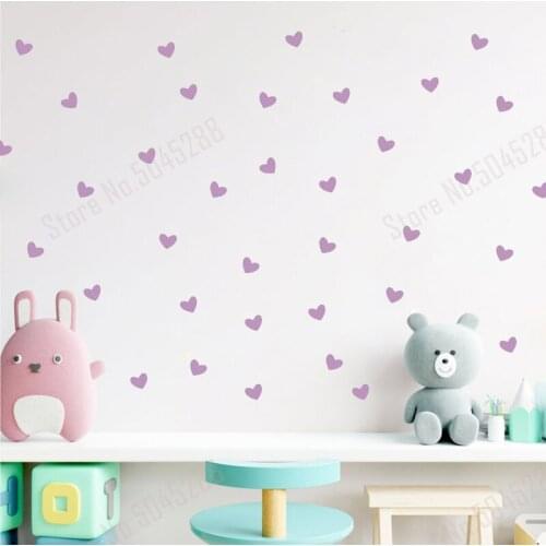 Hand Drawn Heart Decals Peel Sticker Wall Decals Heart Wall Stickers Girls Wall Decor Nursery Wall Art Girl Room Decor Z659