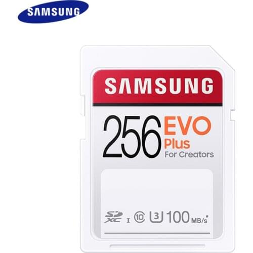 SDXC Card 256GB U3 SD Card 128GB 64GB U1 32GB SDXC Card EVO Plus For Creators Memory Card C10 Flash Card 100% Original SAMSUNG