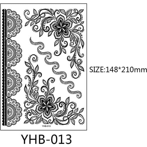 Hot Bud Silk Tattoo Sticker Small Size Totem Tattoo Black Sexy Flower Body Art Fake Tatoo For Women Men