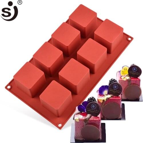 SJ 3d Rubiks Cube Mouse Silicone Cake Mold Chocolate Decoration Baking Tools Silicone Molds Tray Shape Silicon Bakeware