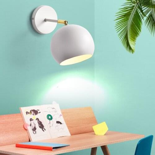 Nordic Retro Bedside LED Wall Lamp Art Brass Foyer Background Bedroom Restaurant Aisle Wall Sconce Lighting Free Shipping