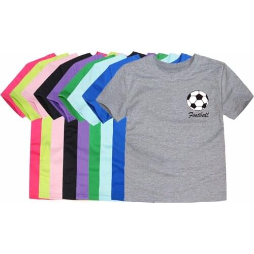 TINOLULING Summer Style T-Shirt for Children 2018 Kid Costume Baby Football T Shirt Casual Girls Top Tees Boys T-shirt for 1-14T