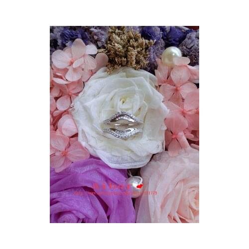 TR003 HOT Luxury New Bridal Set Wedding Rings enhancer Vice Best Quality NSCD Synthetic Gem