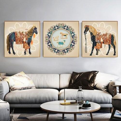 In Saudi Arabia Horse King Canvas Painting Abstract Pop Art Posters and Prints Wall Art Pictures for Living Room Home Decoration